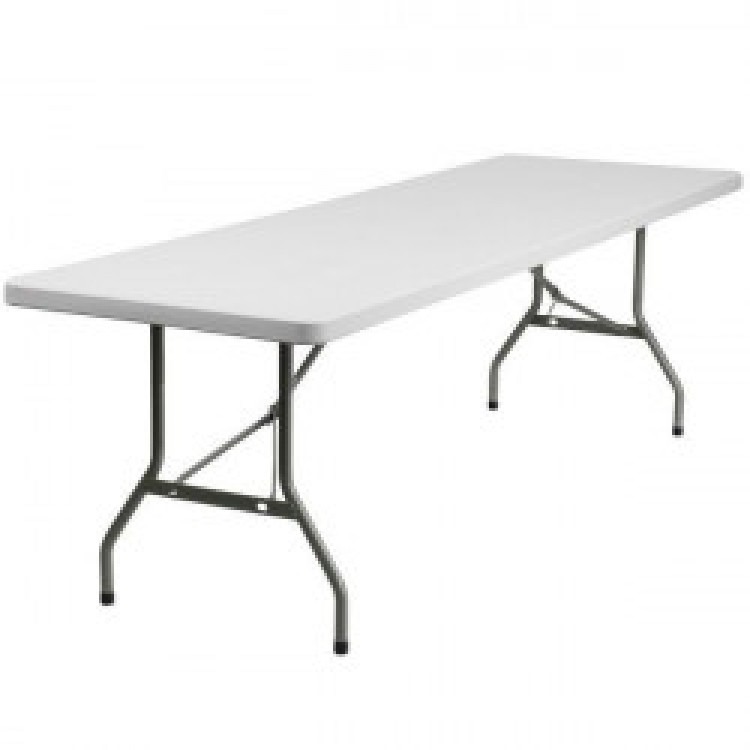 White Rectangular Folding Table