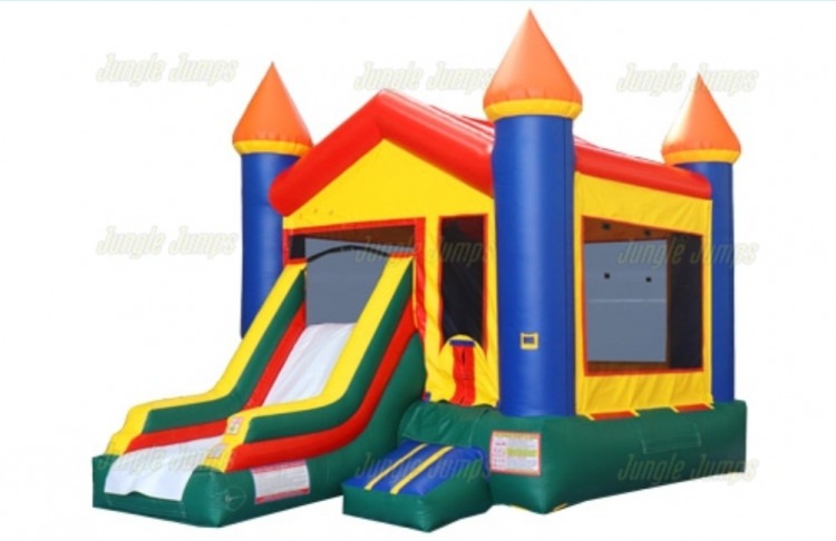 Bounce House with slide 15x15 Green