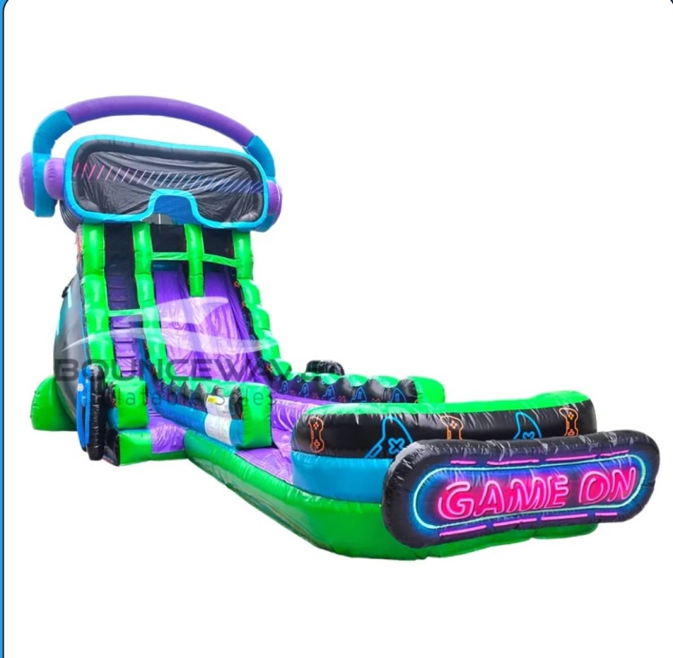 18ft GameWave Hybrid Dual Lane Inflatable Water Slide